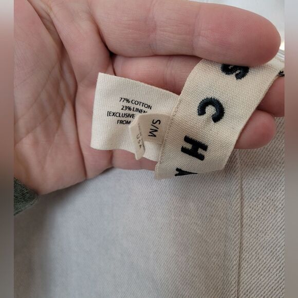 SCHAI Overcoat Linen Cotton Neutral Minimalist Lagenlook Oatmeal Oversized Small - Picture 9 of 16